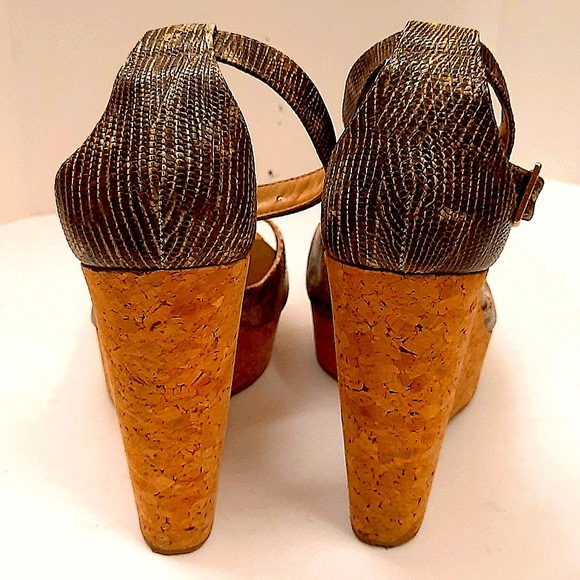 New Jimmy Choo Snakeskin Wedges Women’s US Size 10 - Picture 6 of 11